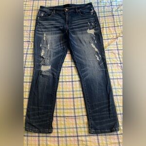 Buckle Black Sz 33 Distressed Blue Jeans